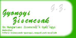gyongyi zisencsak business card
